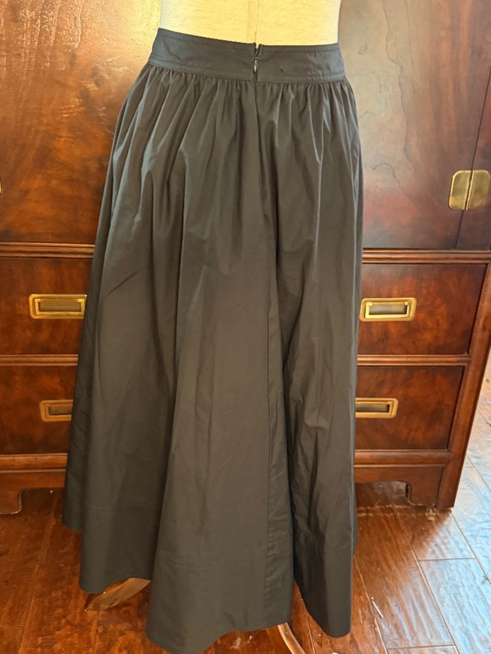 FREEMARKET 100% Cotton Full Maxi Skirt Size S Black